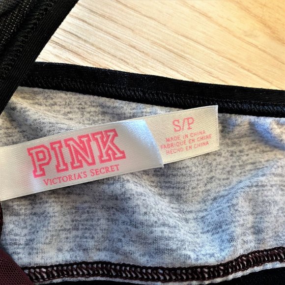 Victorias Secret PINK Ultimate Sports Bra Burgundy Purple Small $27.95 Retail - Picture 2 of 2